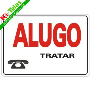 PLACA - ALUGO TRATAR - 30X20CM - PADR&Atilde;O