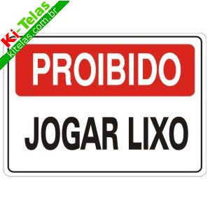 PLACA - PROIBIDO JOGAR LIXO - 30X20CM - PADR&Atilde;O