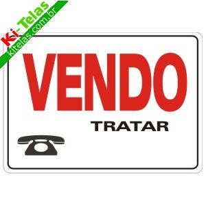 PLACA - VENDO TRATAR - 30X20CM - PADR&Atilde;O