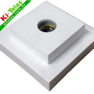 PLAFON QUADRADO SOQUETE PORCELANA E-27 - PADR&Atilde;O
