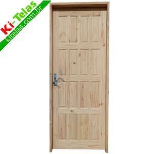 PORTA EXTERNA DE MADEIRA COMPLETA (FERRADA) - 80CM - LADO DIREITO - PADR&Atilde;O