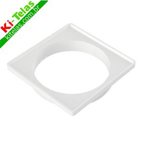 PORTA GRELHA QUADRADA DE PVC - BRANCA - 150MM - KRONA