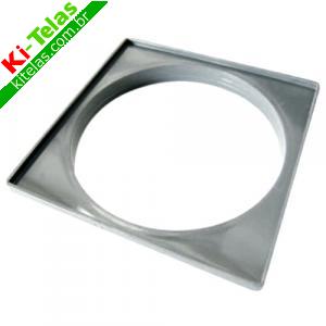 PORTA GRELHA QUADRADA DE PVC - CINZA - 150MM - PADR&Atilde;O