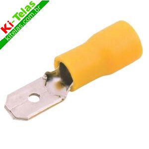 PR&Eacute;-ISOLADO MACHO AMARELO 6.3MM - 4.0 A 6.0MM - PADR&Atilde;O
