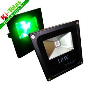 REFLETOR LED BIVOLT - LUZ VERDE - CAIXA PRETA - 10W - PADR&Atilde;O