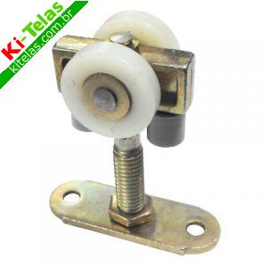 ROLDANA PANTOGRAFICA DE NYLON DUPLA C/ 02 GUIAS E CHAPA P/ PORTA DE CORRER - PADR&Atilde;O