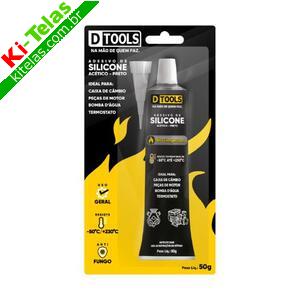 SILICONE DE ALTA TEMPERATURA - PRETO - 50G - DTOOLS