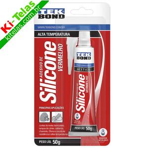 SILICONE DE ALTA TEMPERATURA - VERMELHO - 50G - TEK BOND