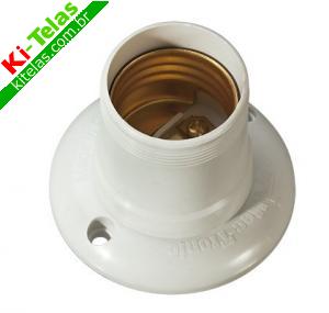 SOQUETE PVC - FIXO - BRANCO - E27 - ILUMI
