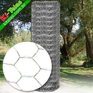 TELA HEXAGONAL - MALHA 2" - ALTURA DE 1,50 M - KI-TELAS