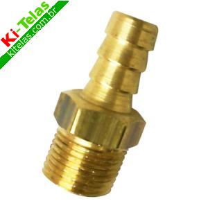 TERMINAL G&Aacute;S - 1/2" (ROSCA EXTERNA) X 3/8" (MANGUEIRA) - JACKWAL