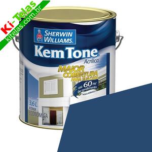 TINTA ACRILICA - KEM TONE - AZUL INDIGO - GAL&Atilde;O 3,6 LITROS - SHERWIN WILLIAMS