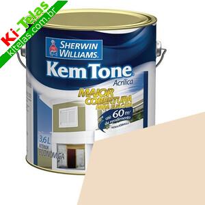 TINTA ACRILICA - KEM TONE - P&Eacute;ROLA - GAL&Atilde;O 3,6 LITROS - SHERWIN WILLIAMS