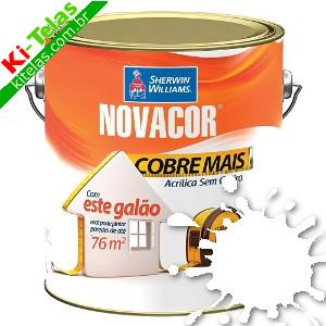 TINTA ACR&Iacute;LICA NOVACOR - COBRE MAIS - BRANCO - GAL&Atilde;O 3,6 LITROS - SHERWIN WILLIAMS