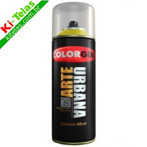 TINTA ACR&Iacute;LICA SPRAY - ARTE URBANA - AMARELO LIM&Atilde;O - COLORGIN