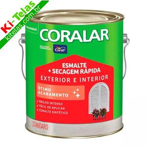 TINTA ESMALTE CORALAR - BRANCO BRILHO - 900ML - CORAL