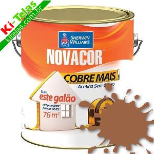 TINTA ESMALTE SINT&Eacute;TICO - NOVACOR - MARROM CONHAQUE - 3,6L - SHERWIN WILLIAMS