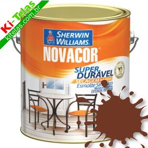 TINTA ESMALTE SINT&Eacute;TICO - NOVACOR - MARROM TABACO - 3,6L - SHERWIN WILLIAMS