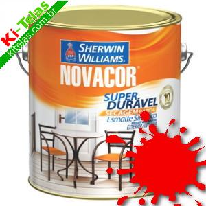 TINTA ESMALTE SINT&Eacute;TICO - NOVACOR - VERMELHO - 900ML - SHERWIN WILLIAMS