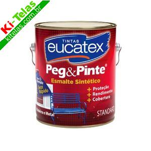 TINTA ESMALTE SINT&Eacute;TICO - PEG E PINTE - CINZA M&Eacute;DIO BRILHANTE - 900ML - EUCATEX