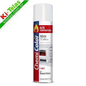 TINTA SPRAY ALTA TEMPERATURA - BRANCO FOSCO - 350ML - CHEMICOLOR