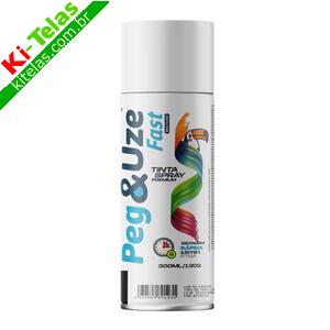 TINTA SPRAY BRANCO BRILHO 300ML - PEG & UZE