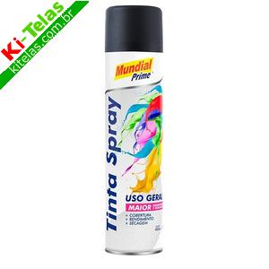 TINTA SPRAY PRETO FOSCO 400ML - MUNDIAL