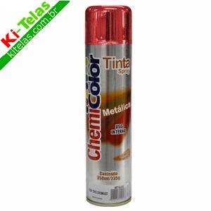 TINTA SPRAY VERMELHO MET&Aacute;LICO 350ML - CHEMICOLOR