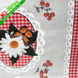 TOALHA DE MESA - 1,40M DE LARGURA - VILLAND VERMELHO - PADR&Atilde;O