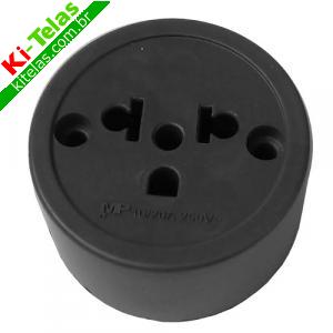 TOMADA ADAPTADORA EXTERNA REDONDA - 2P+T - 10A - PADR&Atilde;O