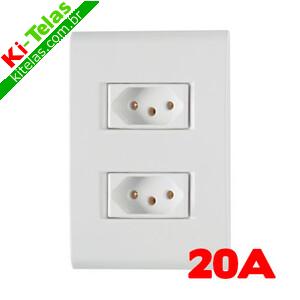 TOMADA DUPLA - 2 X 2P+T - 20A - LINHA LIZ - TRAMONTINA