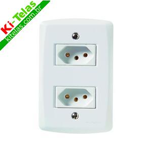 TOMADA DUPLA - 2 X 2P+T - 20A - LINHA LUX2 - TRAMONTINA