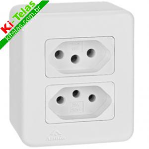 TOMADA DUPLA 2P+T - STX - 10A - PADR&Atilde;O