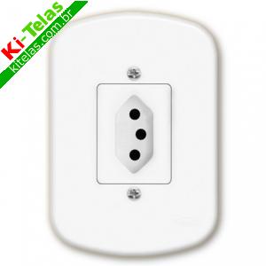 TOMADA SIMPLES - 2P+T - 10A/250V - BLANC - FAME