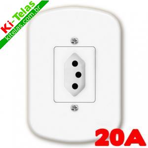 TOMADA SIMPLES - 2P+T - 20A/250V - BLANC - FAME