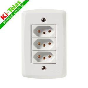 TOMADA TRIPLA - 3 X 2P+T - 20A - LINHA LUX2 - TRAMONTINA