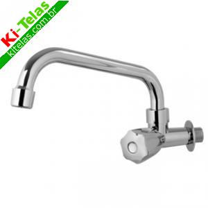 TORNEIRA DE PAREDE - METAL CROMADO - BICA M&Oacute;VEL BAIXA - 1/2" - DELTA