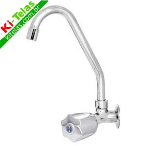 TORNEIRA PAREDE P/ COZINHA - BICA MOVEL - 1/2" - METAL - REAL