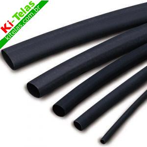 TUBO ESPAGUETE TERMO RETR&Aacute;TIL 2,5MM - 1,3MM - PRETO - PADR&Atilde;O